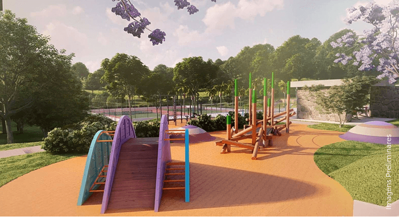 Playground kids com equipamentos de alta qualidade