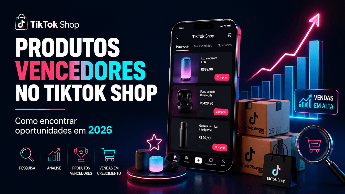 Como encontrar produtos vencedores no TikTok Shop em 2026