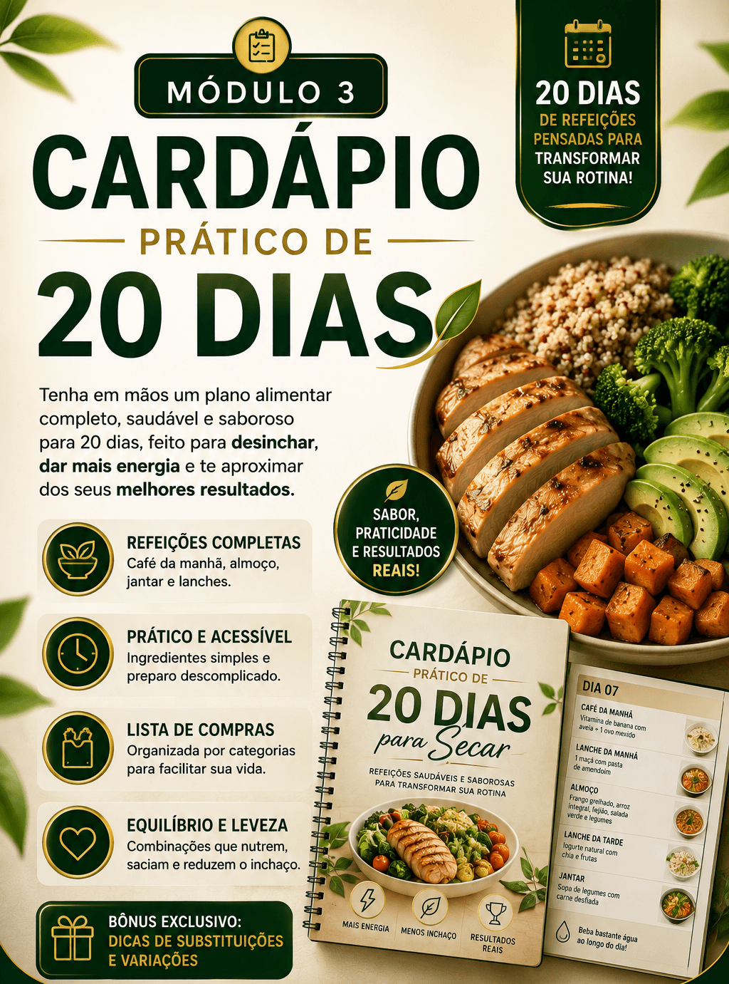 Módulo 03: CARDÁPIO PRÁTICO DE 20 DIAS